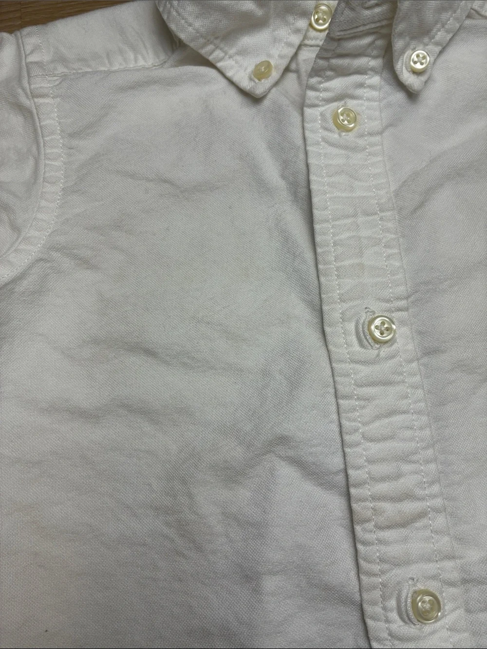 Ralph Lauren White Long-Sleeve Button-Down Shirt